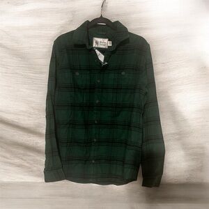 Alpine Design Green and Black Plaid  Flannel